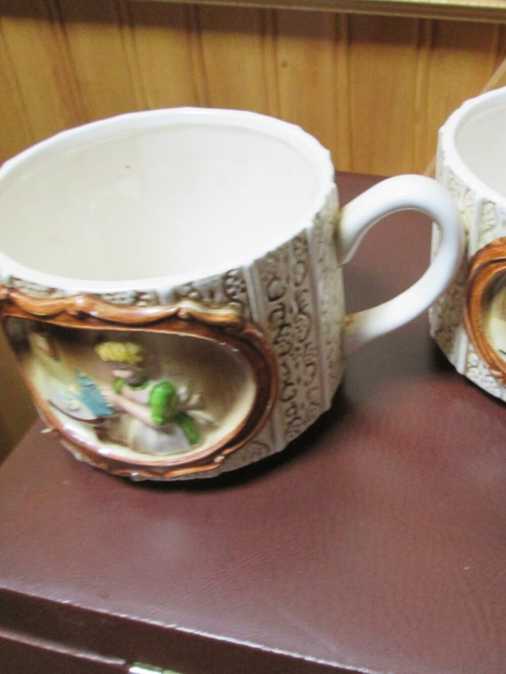 vtg 1978 Collectible Sears Pioneer women Mom in the kitchen set of mugs 2 japan